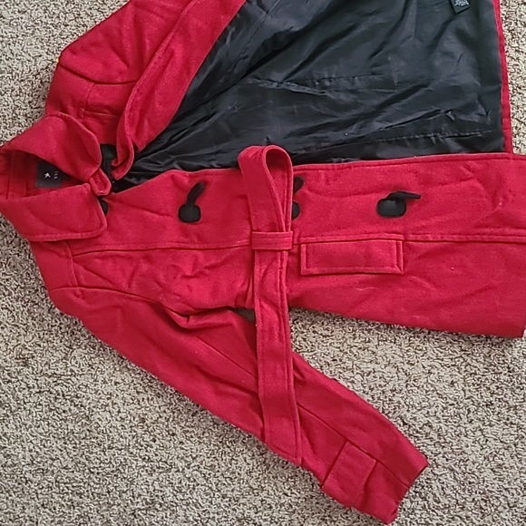 XXI Red Wool Blend Winter Coat With Toggles. -Size S - Picture 7 of 7
